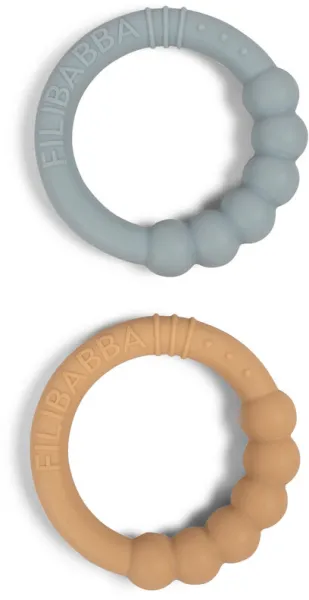 Silikon-Beißring 2er-Pack - silt green