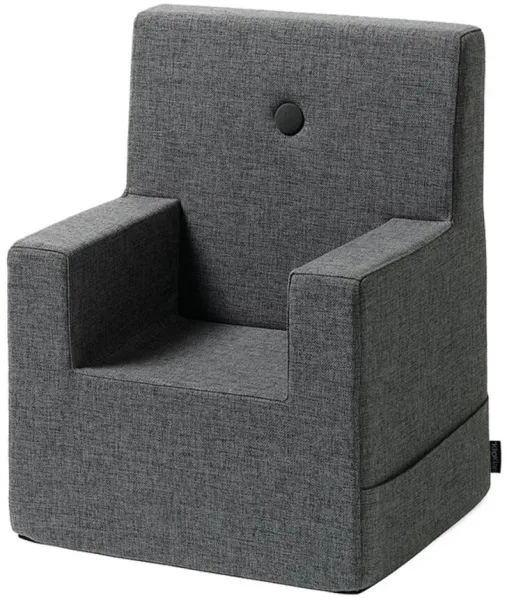 Kinderstuhl XL - dunkelgrau/schwarzgrauer Knopf