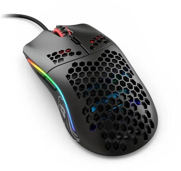 Glorious Model O- (Small) - Matte Black - Gaming Maus - Optisch - 6 Tasten - Schwarz mit RGB-Beleuchtung