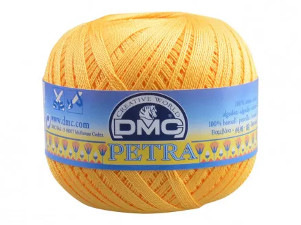DMC Petra Nr. 8 Häkelgarn Unicolor 5742 Kräftiges Gelb