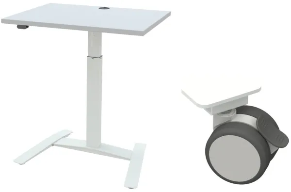 Einzeltisch mit Höhenverstellung - Auf Rollen