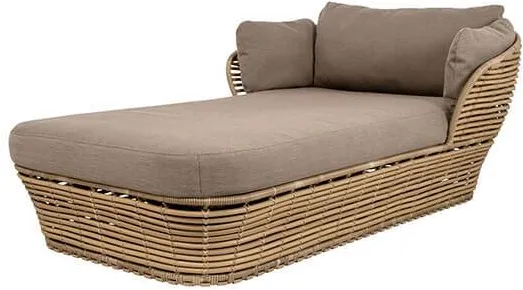 Cane-Line Basket Daybed - Natürlicher Rahmen inkl. Kissen