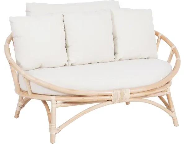 Muscat 2-Sitzer Loungesofa weiß 127x102x70cm