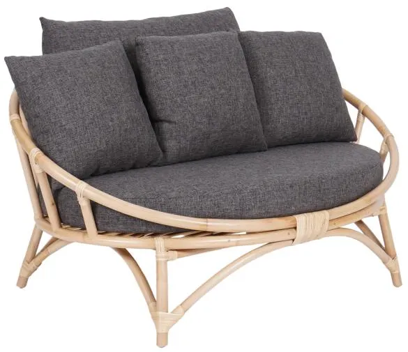 Muscat 2-Sitzer Loungesofa dunkelgrau 127x102x70cm