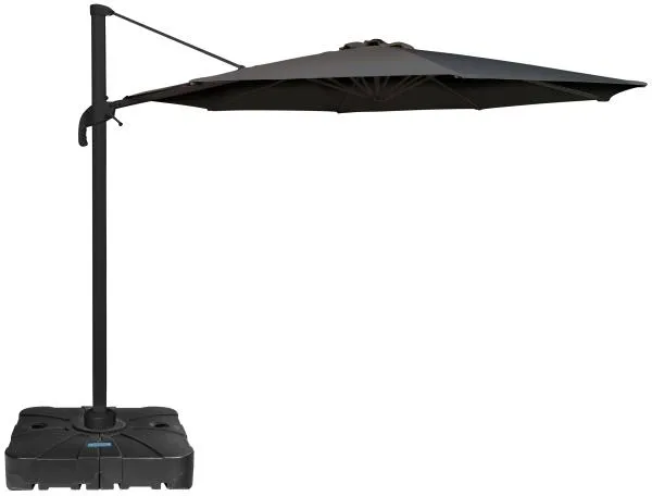 Roma Sonnenschirm mit Drehfunktion Dunkelgrau 3m