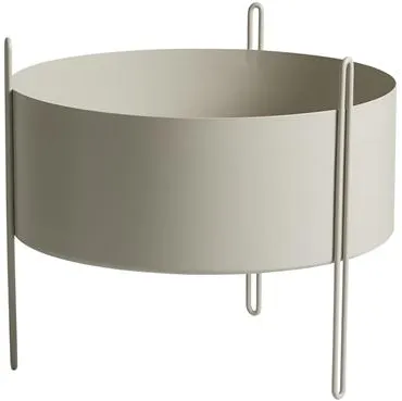 Woud Pidestall Blumentopf Mittel Grau