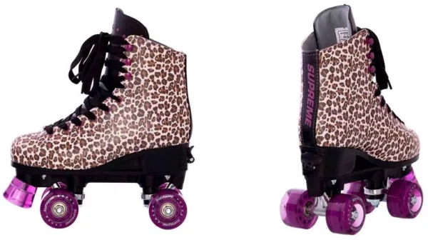 Supreme Rollers - Del Rey verstellbare Rollschuhe Side by Side Gr. 39-42 - Leopard