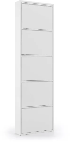 Ode, Schuhregal, weiß, H169x50x15 cm