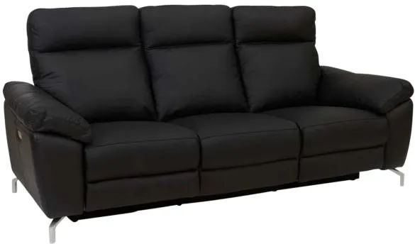 Furnhouse Selesta 3 Pers. Leder Schwarz 222x96x101cm