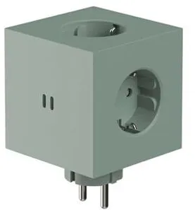 Avolt Square 2 Steckdosenleiste Eichen-Grün