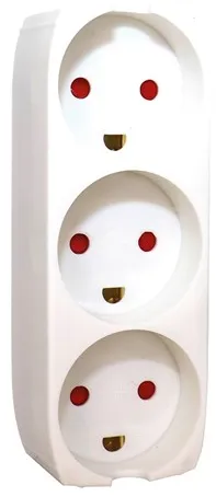 Gripo Steckdosenleiste mit 3 Steckdosen und Erdung, Weiß