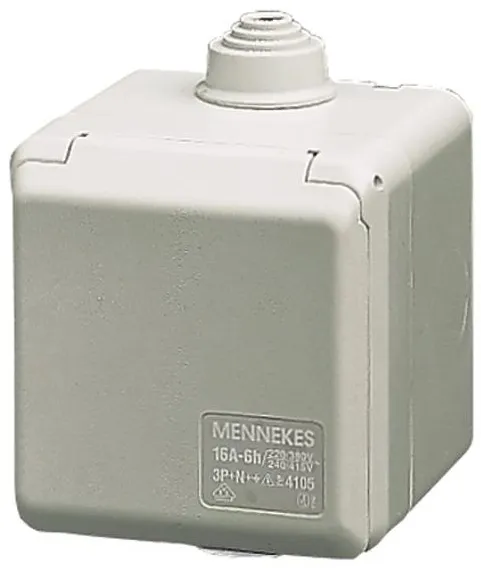 Mennekes CEE Aufputzsteckdose 3-polig 16A 230V IP44 6H 4102
