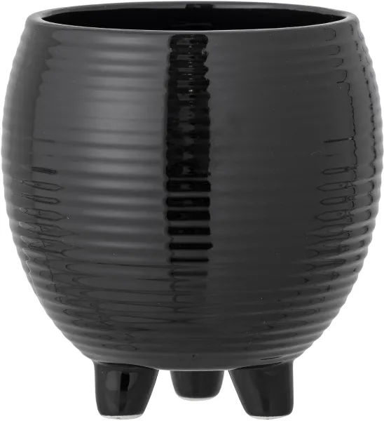 Arnel, Blumentopf, schwarz, Keramik